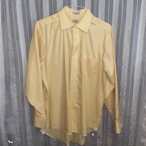 Eagle brand button up dress shirt non iron size 16.5 34/35 yellow color NWOT.